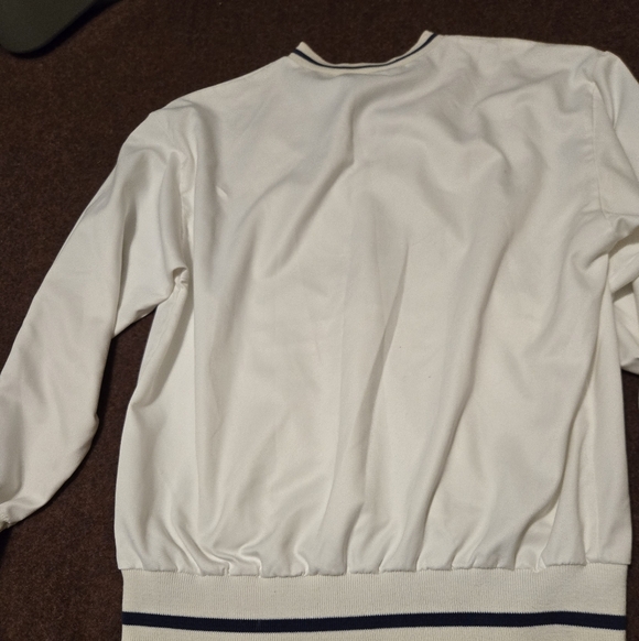 Vintage Quatum Sportswear Golf Wondbreaker Pullover White Size Med "Play Golf" - Picture 11 of 11
